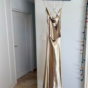 Skylar + Madison Gold Midi Dress